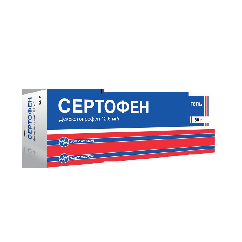 СЕРТОФЕН, гель, 12,5 мг/г, по 60 г у тубі